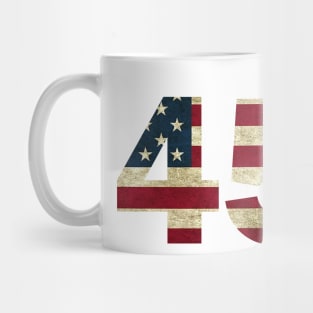 Trump 2024 45 Squared Second Term USA Mug